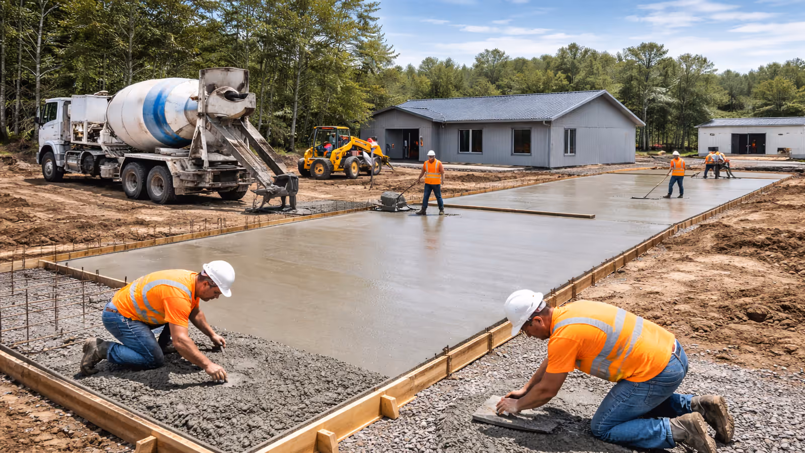 Concrete driveway pour in Southeast Alabama
