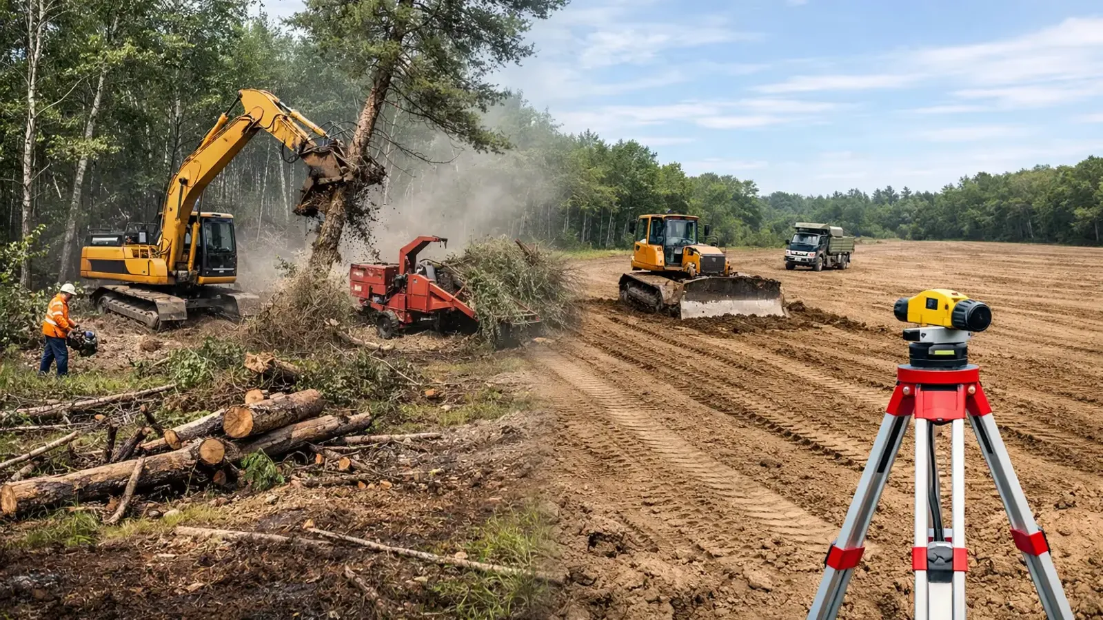 Cleared and graded land ready for construction