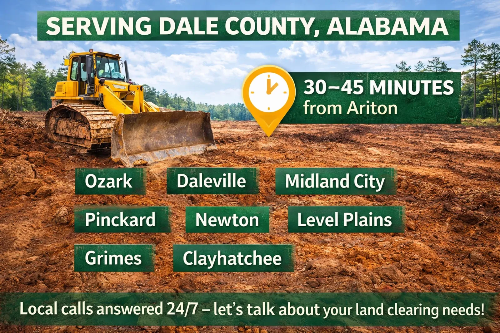 Wiregrass communities Hyde's Construction serves across Southeast Alabama